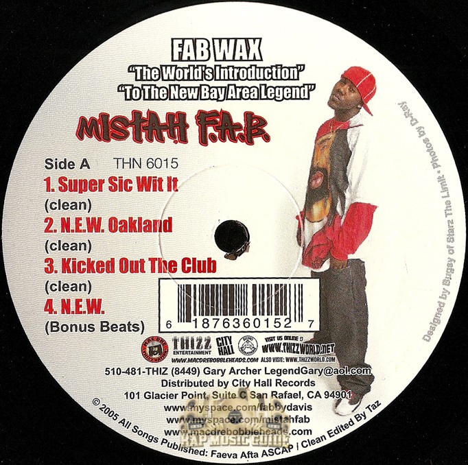 Mistah F.A.B. - Fab Wax: Record | Rap Music Guide